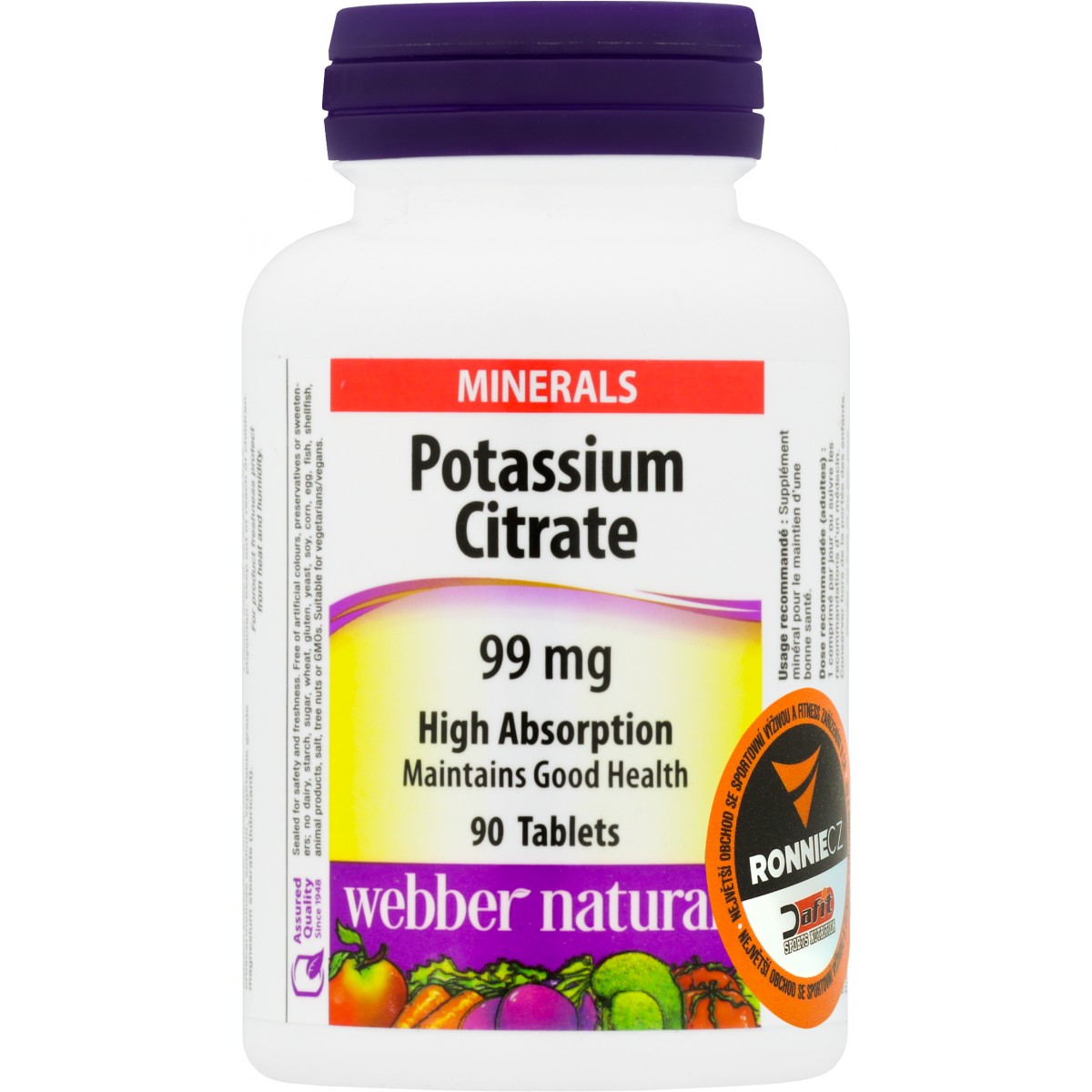 Potassium Citrate (drasl�k) - Webber Naturals