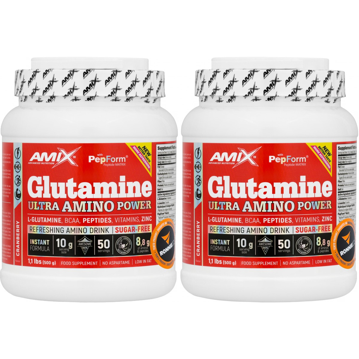 Glutamine & Ultra Amino Power - akce 1+1 - Amix