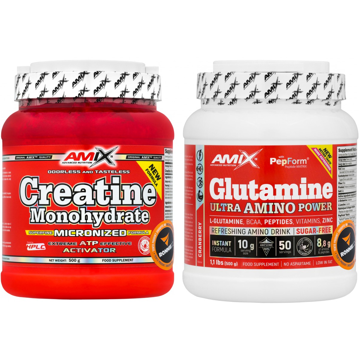 Creatine Monohydrate Powder + Glutamine & Ultra Amino Power - Amix