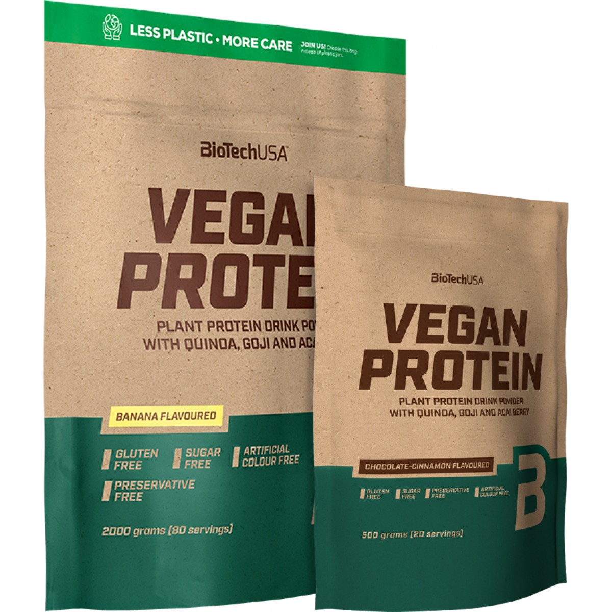 Vegan Protein - akce 2000 g + 500 g - BioTech USA