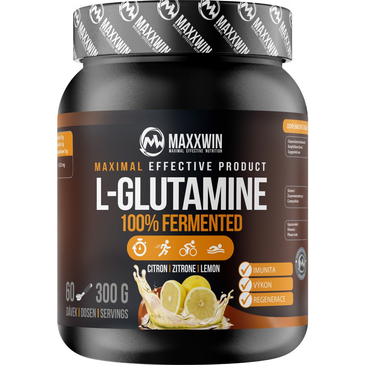 L-Glutamine 100 % Fermented s p��chut�mi - MAXXWIN
