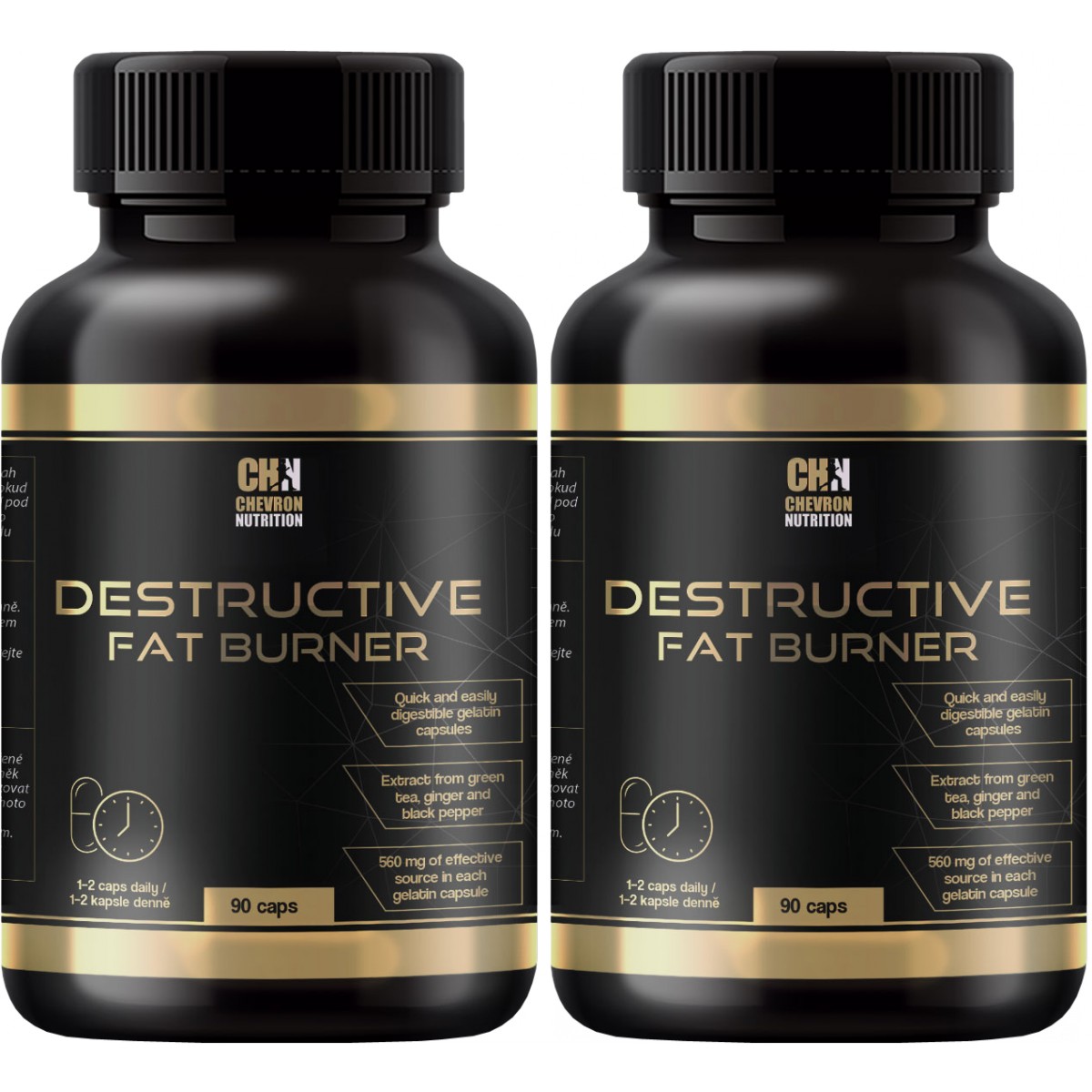 Destructive Fat Burner - akce 1+1 ZDARMA! - Chevron Nutrition