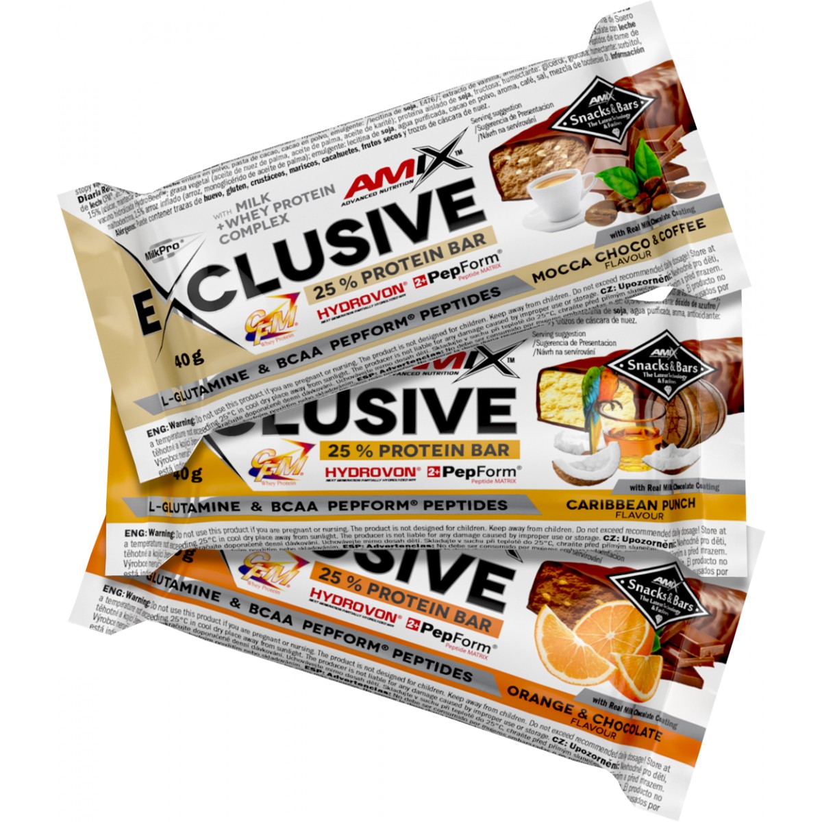 Exclusive Protein Bar (40 g) - akce 2+1 ZDARMA! - Amix