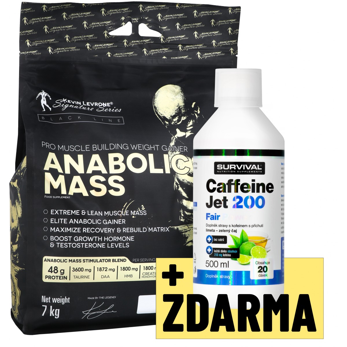 Levrone Mass + Caffeine Jet (500 ml) ZDARMA! - Kevin Levrone Signature Series