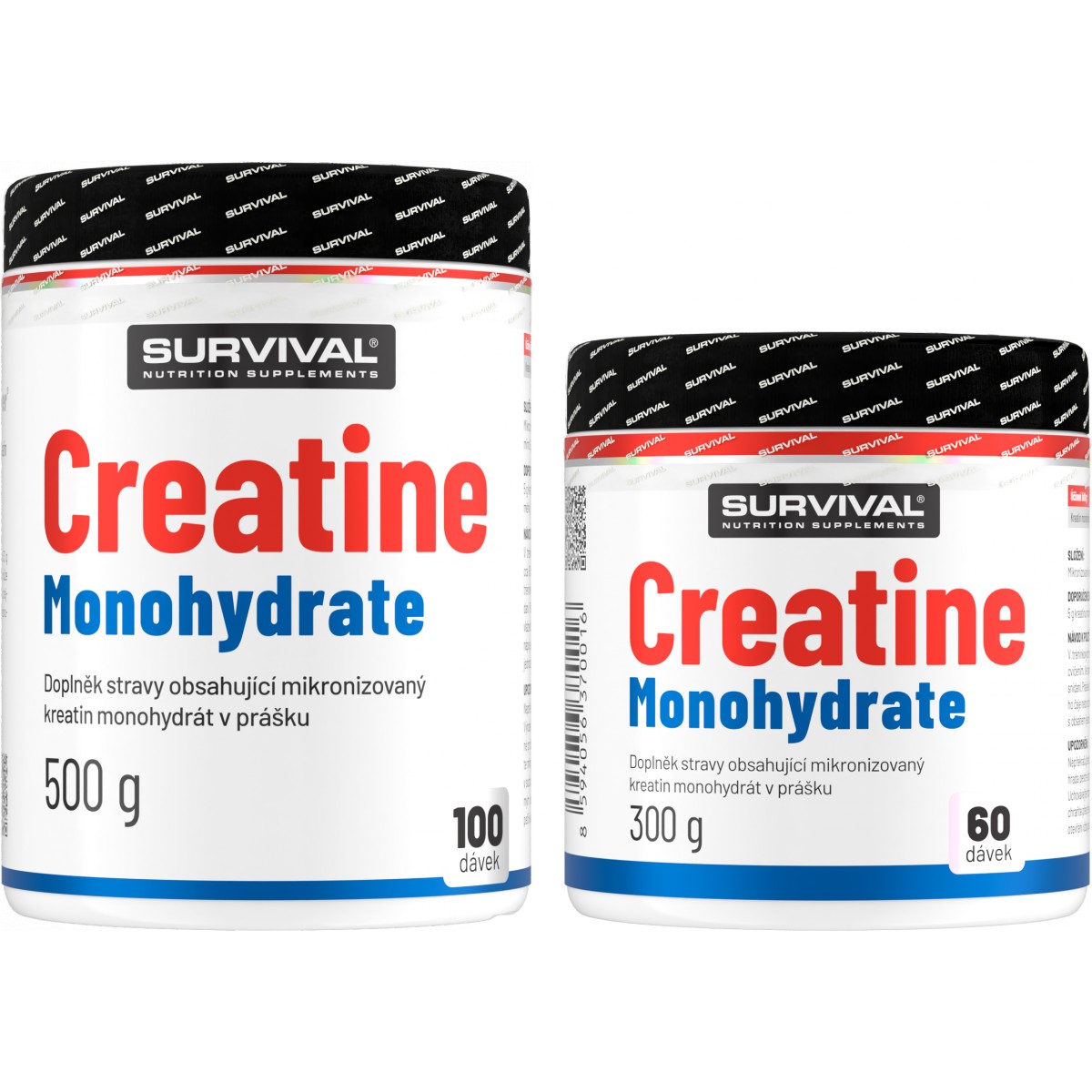 Creatine Monohydrate - akce 500 g + 300 g ZDARMA! - Survival
