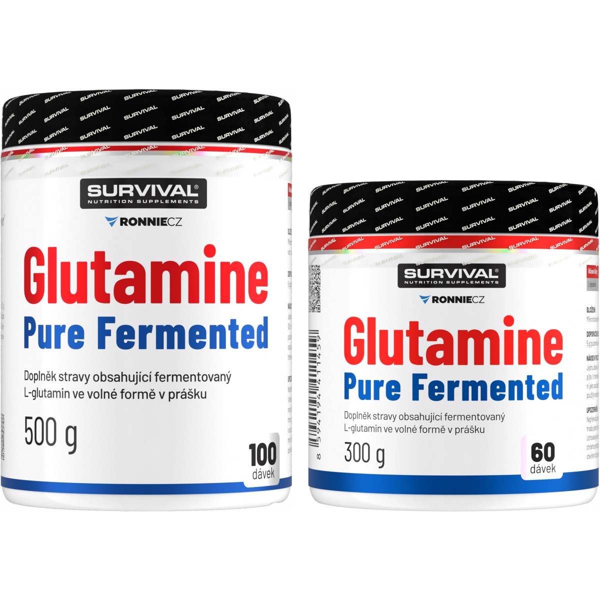 Glutamine Pure Fermented - akce 500 g + 300 g ZDARMA! - Survival