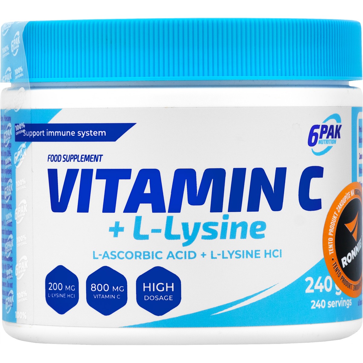 Vitamin C + L-Lysine - 6Pak Nutrition