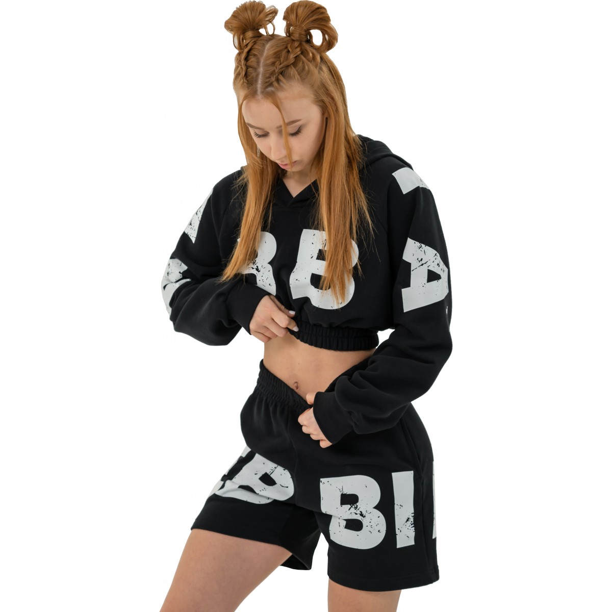 Crop top mikina Muscle Mommy - NEBBIA