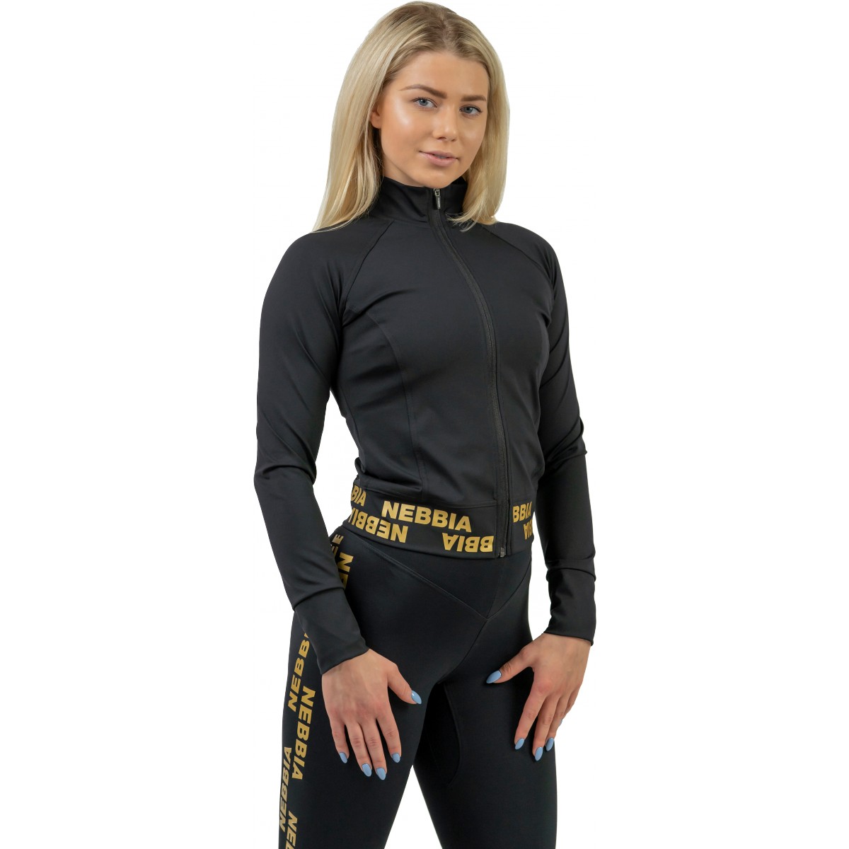 Mikina na zip Intense Warm-up Gold - NEBBIA