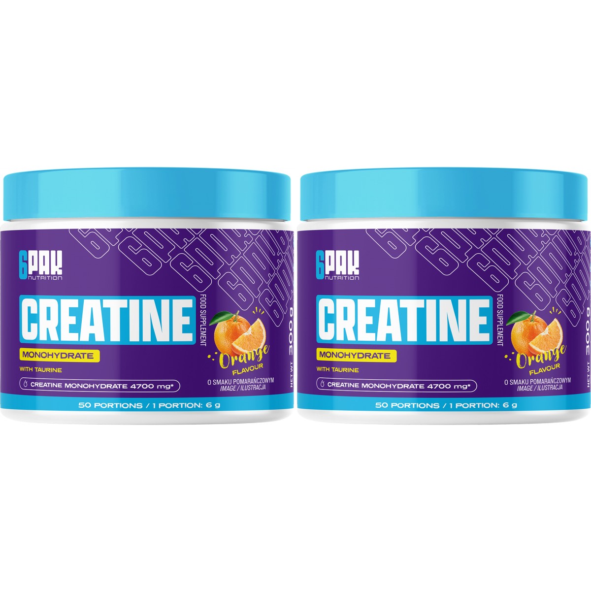 Creatine Monohydrate + taurin (300 g) - akce 1+1 - 6Pak Nutrition