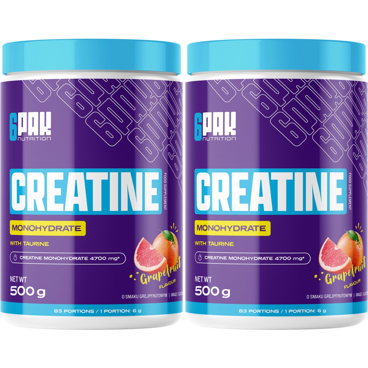 Creatine Monohydrate + taurin (500 g) - akce 1+1 ZDARMA! - 6Pak Nutrition