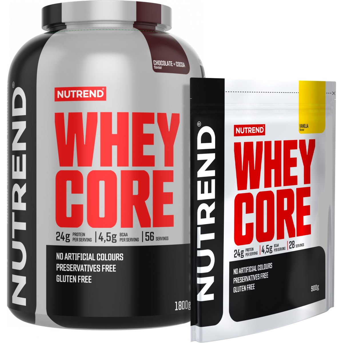 Whey Core - akce 1800 g + 900 g - Nutrend