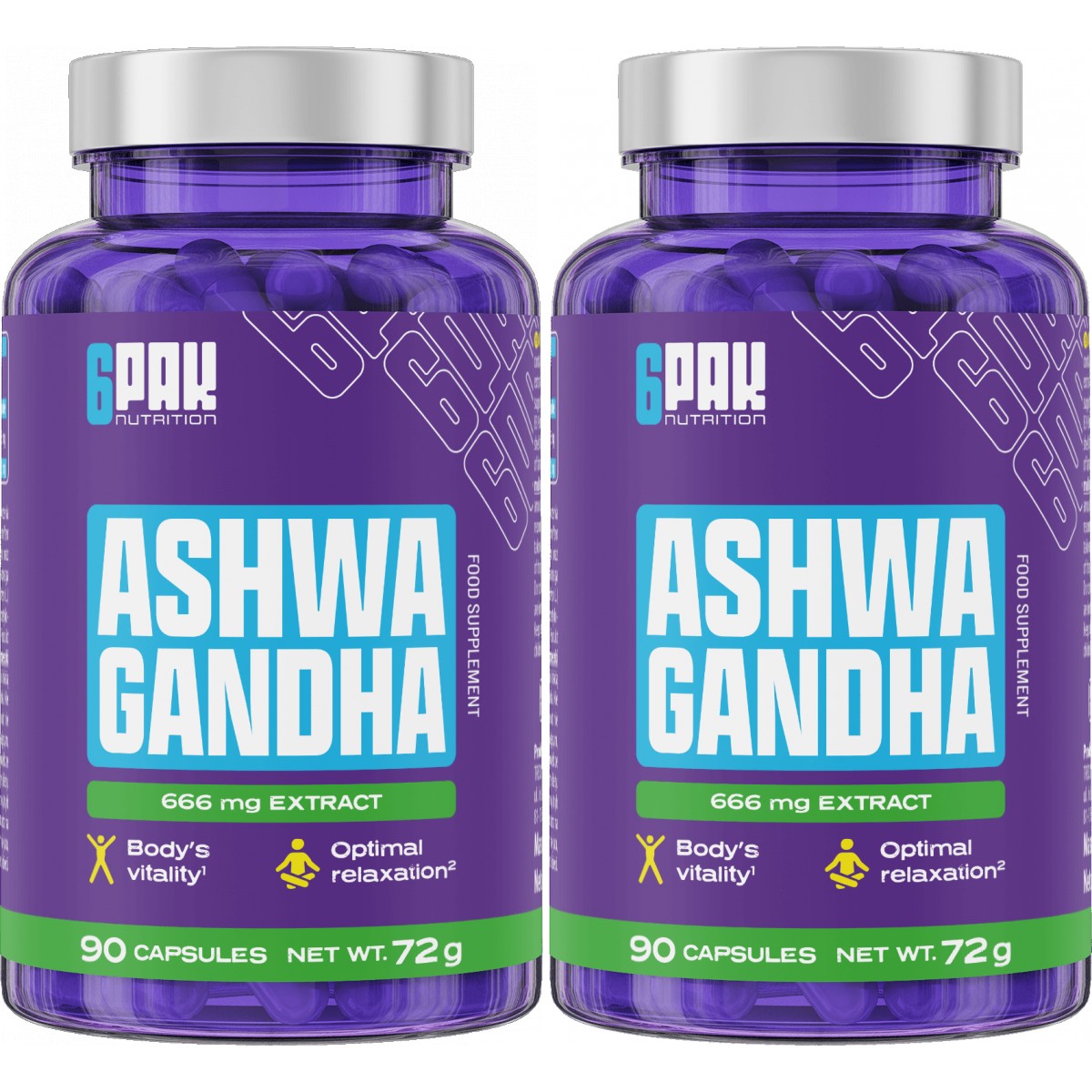 Ashwagandha - akce 1+1 ZDARMA! - 6Pak Nutrition