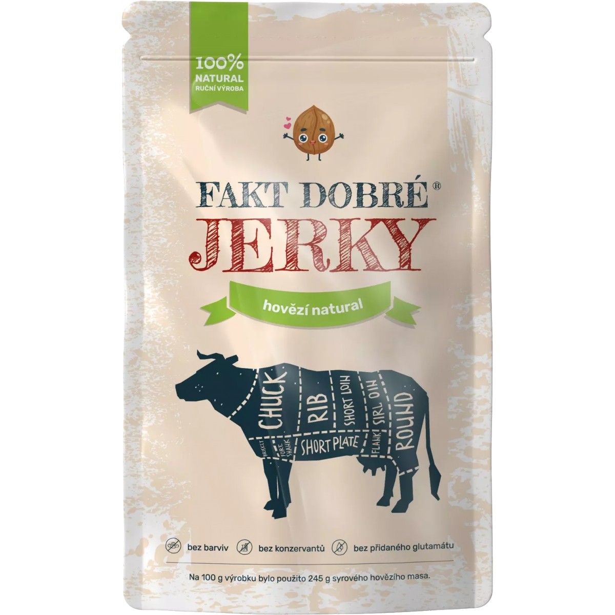 Su�en� maso Jerky hov�z� natural - Lionlab