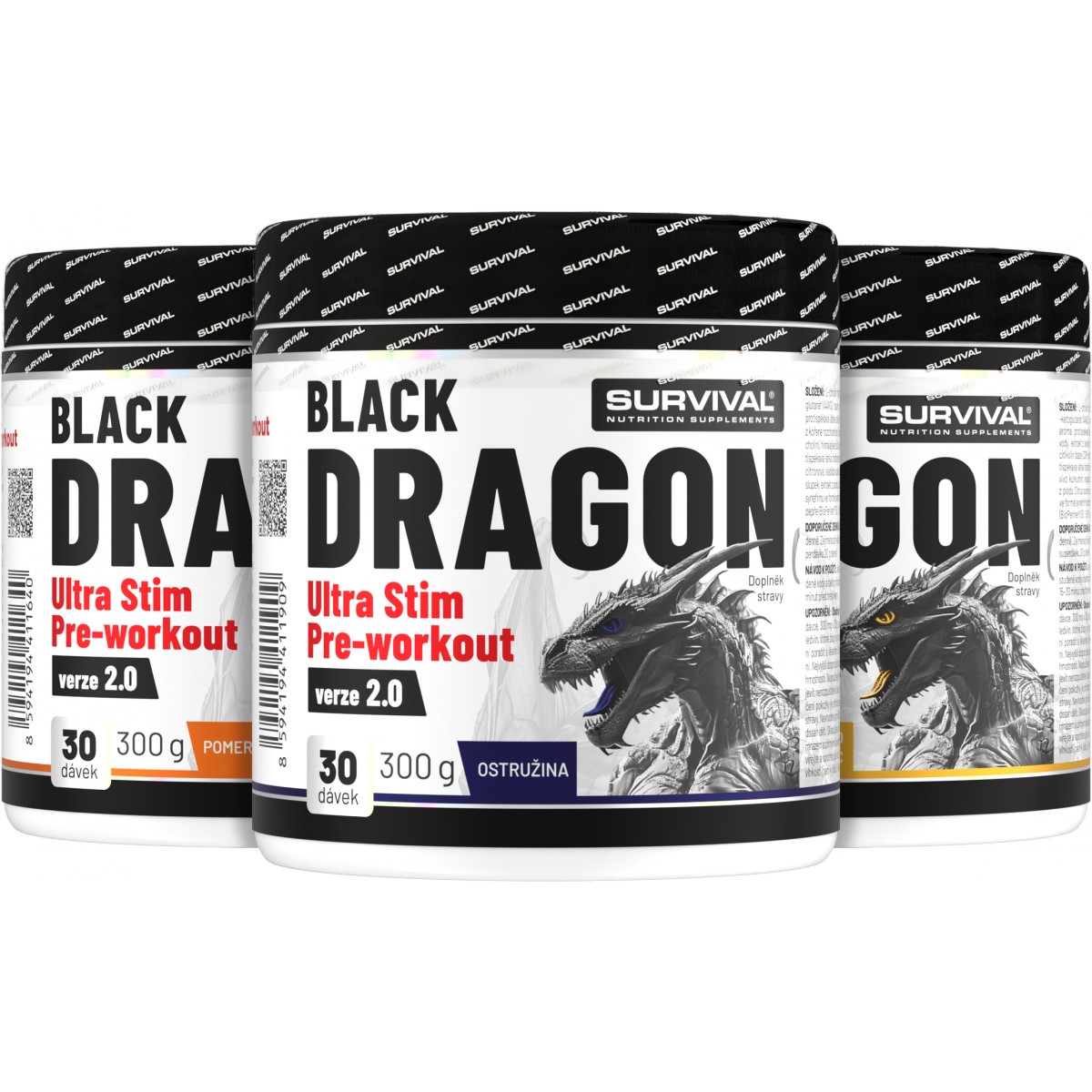 Black Dragon Ultra Stim Pre-workout - akce 2+1 ZDARMA! - Survival