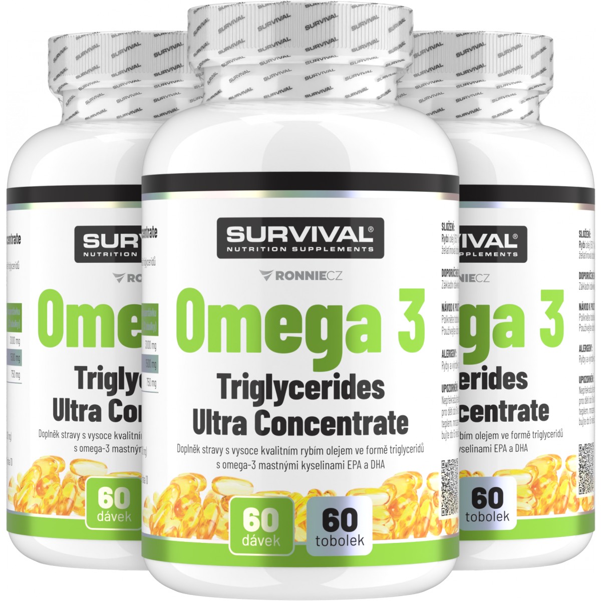 Omega 3 Triglycerides Ultra Concentrate - akce 2+1 ZDARMA! - Survival