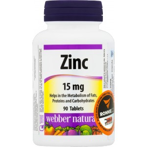 Zinc 15 mg (Webber Naturals)