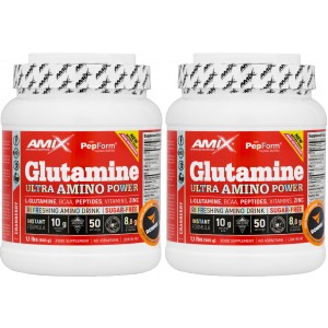 Glutamine & Ultra Amino Power - akce 1+1 - Amix