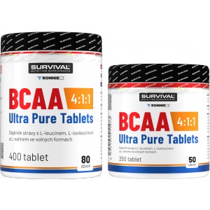 BCAA 4:1:1 Ultra Pure Tablets - akce 400 tbl + 250 tbl ZDARMA! - Survival