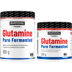 Glutamine Pure Fermented - akce 500 g + 300 g ZDARMA! - Survival