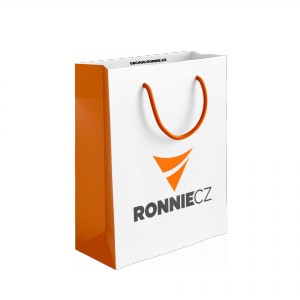 Dárková taška Ronnie.cz (bílo-oranžová) - Ronnie.cz